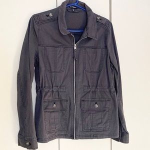 Express Womens Gray Utility Jacket